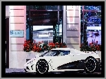 Okna, Koenigsegg, Biały, Kwiaty, Dom, Samochód, Sportowy, Agera